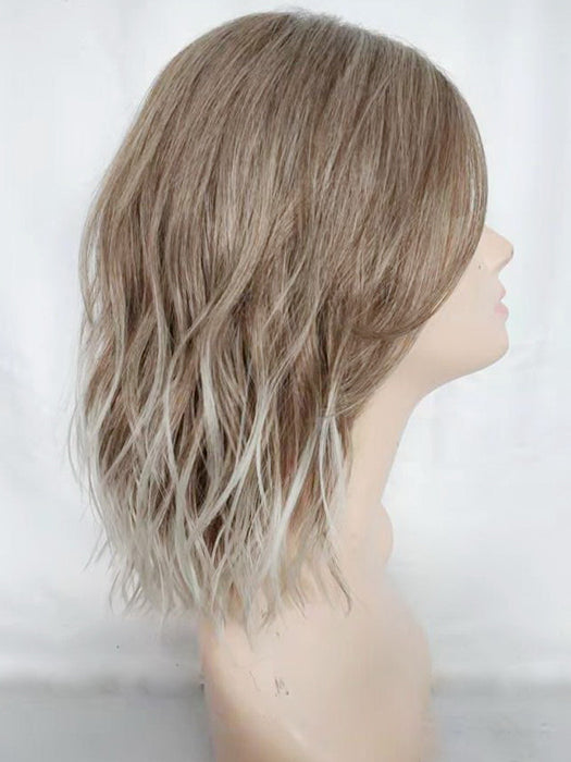 Mid-length Wavy Blonde Synthetic Lace Front Wig(Mono Top) By imwigs®