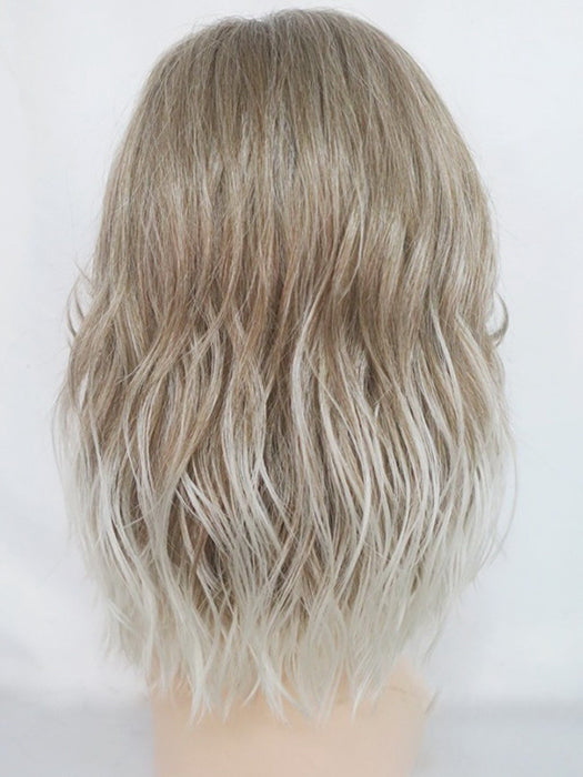 Mid-length Wavy Blonde Synthetic Lace Front Wig(Mono Top) By imwigs®