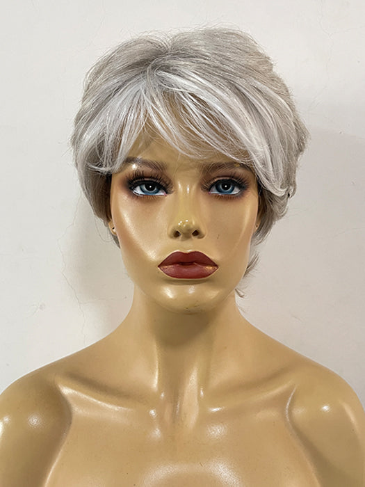 Annie Short Gray Wigs Straight Human Hair Wigs By imwigs®