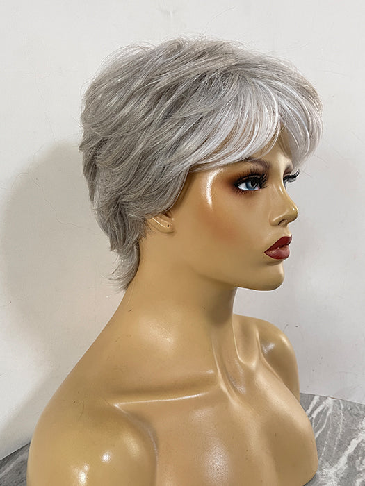 Annie Short Gray Wigs Straight Human Hair Wigs By imwigs®