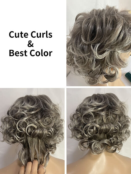 Chin Length Wavy Curly Wigs Synthetic Wigs By imwigs®