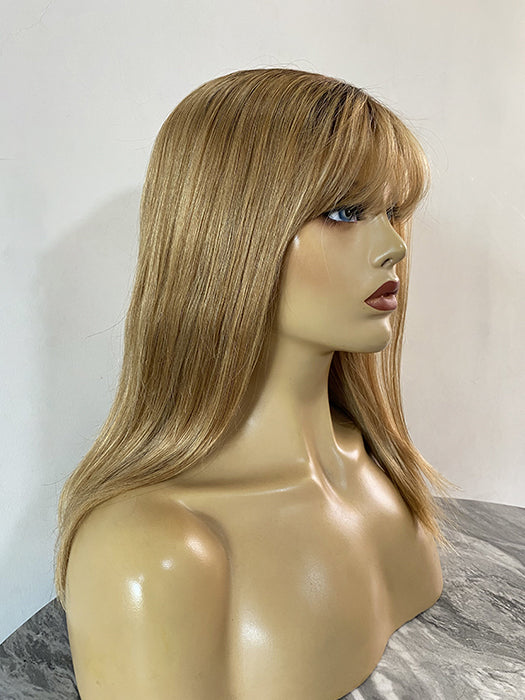 Softly Swept Bangs Straight Blonde Human Hair Wigs By imwigs®