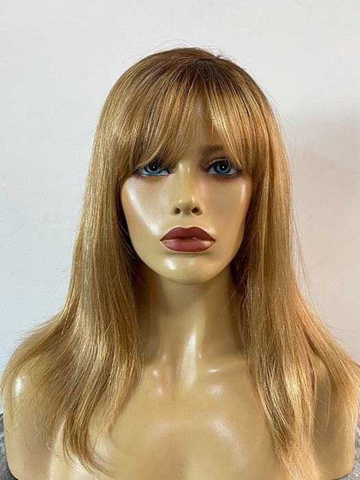 Softly Swept Bangs Straight Blonde Human Hair Wigs By imwigs®