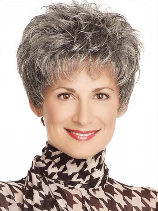 Short Spiky Gray Straight Synthetic Wig By imwigs®