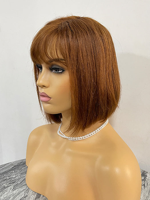 Short Bob Straight Brown Human Hair Wigs By imwigs®