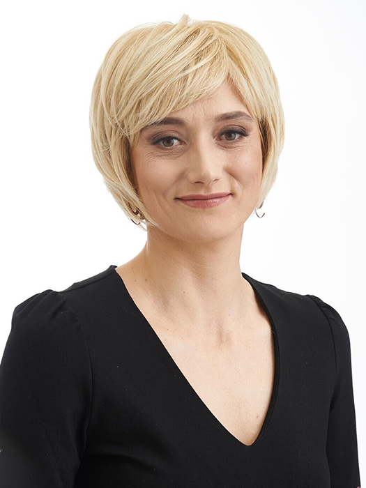 Blonde Pixie-Perücken, kurze, gerade synthetische Perücken von imwigs®