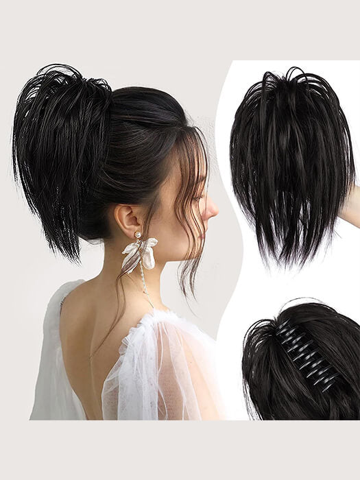 Messy Bun Layered Synthetic Hair Clip Ponytail By imwigs®