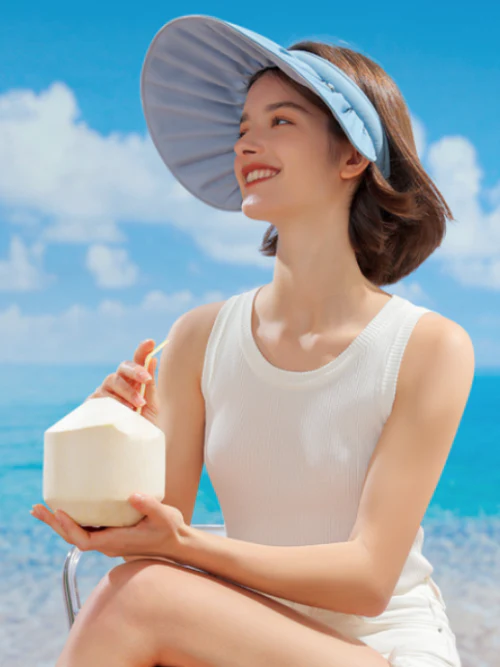 (Kostenloses Angebot) Sonnenhüte für Damen, UV-Schutz, Sonnenblende, Sommerhüte mit breiter Krempe