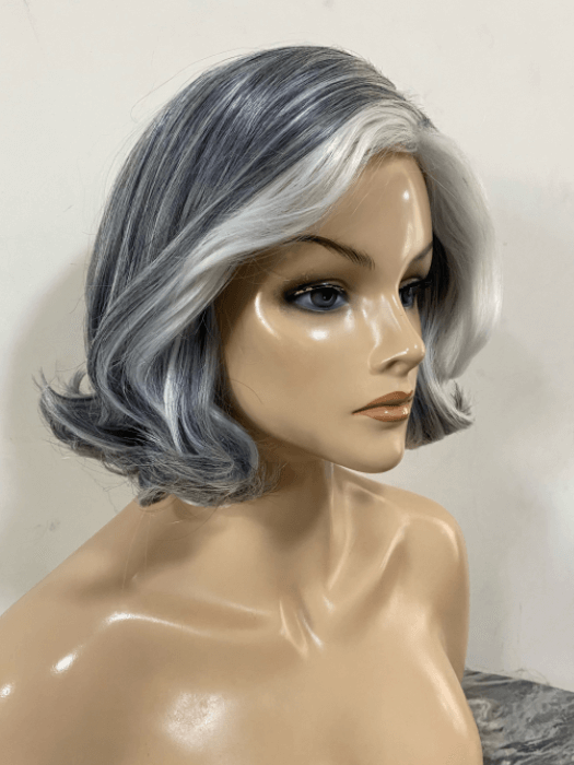 Perruque synthétique moyenne Bob Mixed GrayWigs par imwigs®