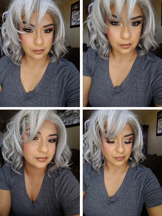 Middle Length Wavy Curly Gray Wigs Lace Front Synthetic Wigs By imwigs®