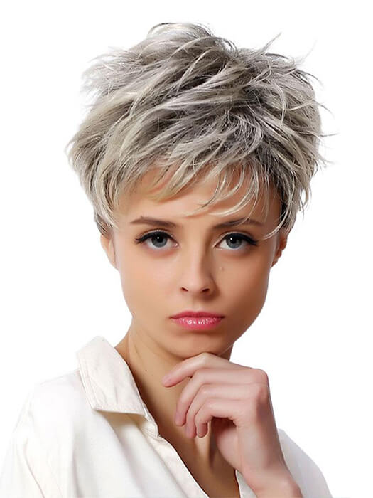 Pixie Cuts Spiky Layered Synthetic Wigs With Roots By imwigs®