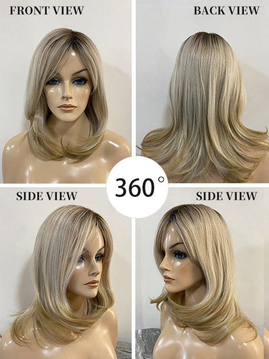 Average Mid-Length Layered Synthetic Wig (Basic Cap) By imwigs®