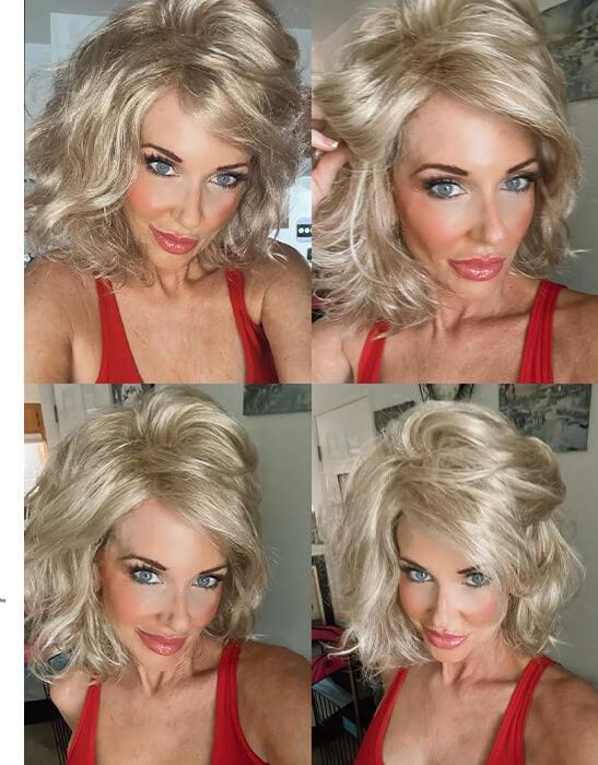 Light Short Curly Blonde Synthetic Wig By imwigs®