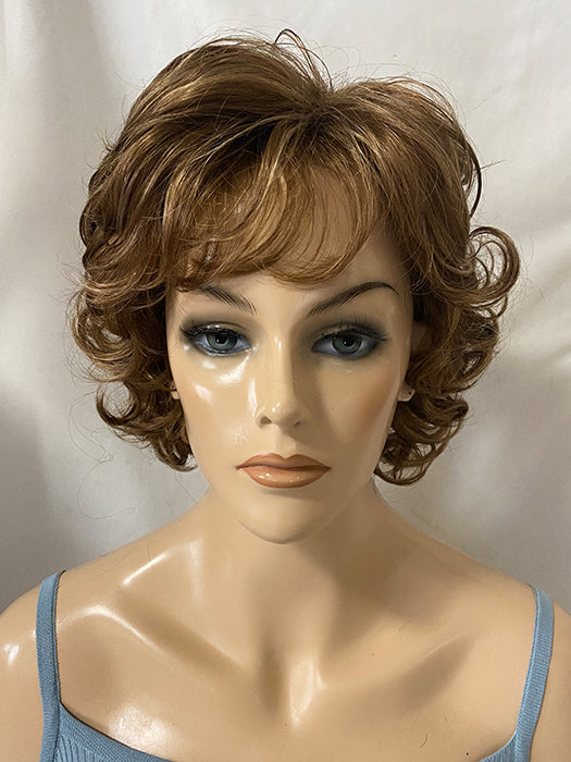 Short Layered Curly Brown Synthetic Wig By imwigs®