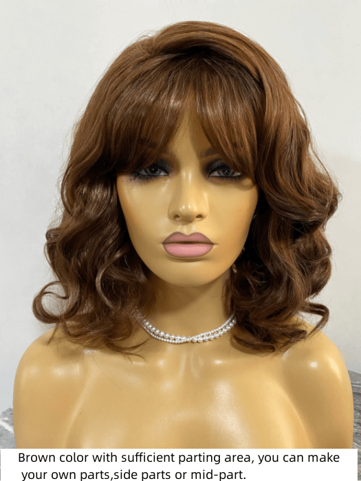 Sexy Lob Shoulder Length Curly Layer Synthetic Wig By imwigs®
