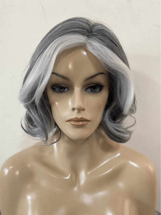Perruque synthétique moyenne Bob Mixed GrayWigs par imwigs®