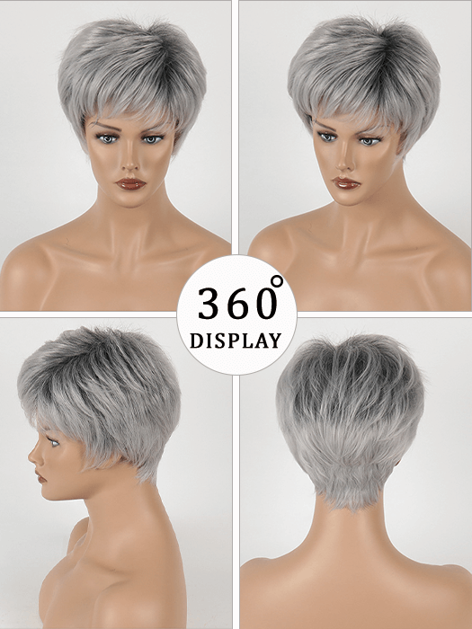 Short Straight Wigs Synthetic Wigs With Roots By imwigs®