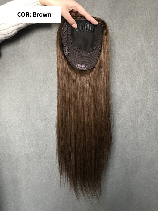 16 Inch Straight Mono Part Human Hair Toppers By imwigs®