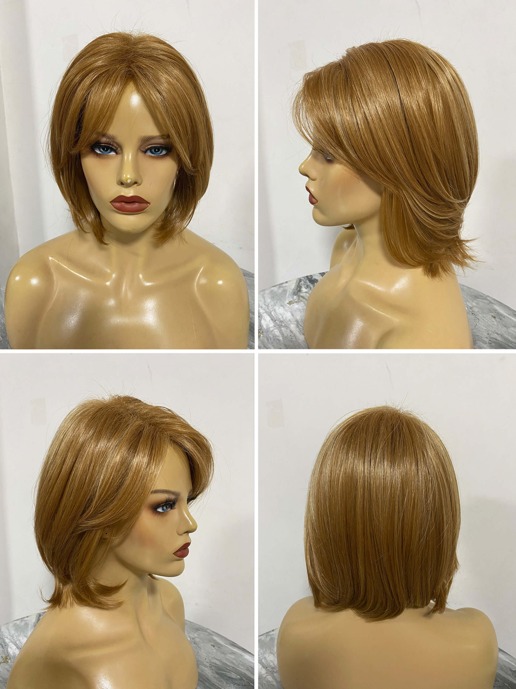 Invert Bob Straight Wigs Blonde Synthetic Wigs By imwigs®