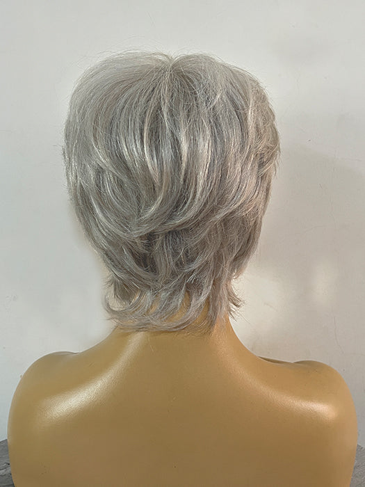 Annie Short Gray Wigs Straight Human Hair Wigs By imwigs®