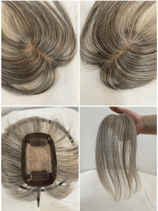 Granny Gray Straight Human Hair Toppers By imwigs®