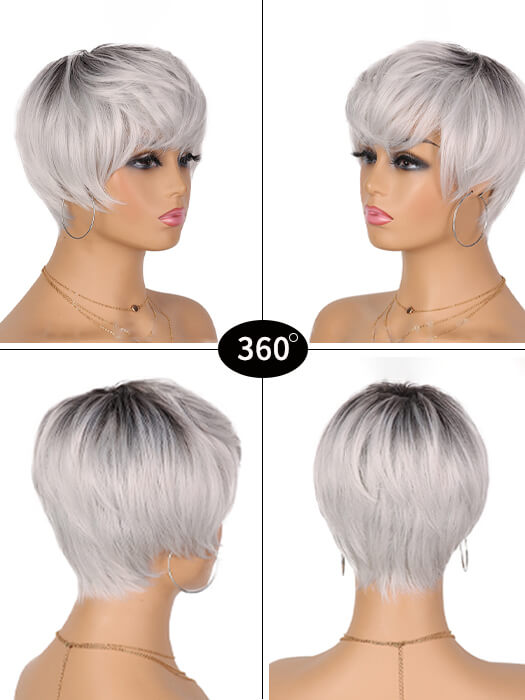 Stunning Short Pixie Cut Straight Synthetic Wigs By imwigs®