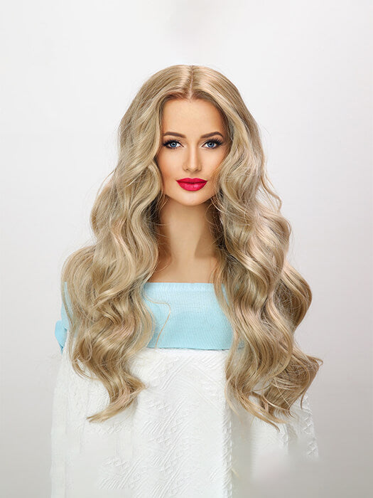 Lynne Long Wavy Wigs Lace Front Synthetic Wigs By imwigs®