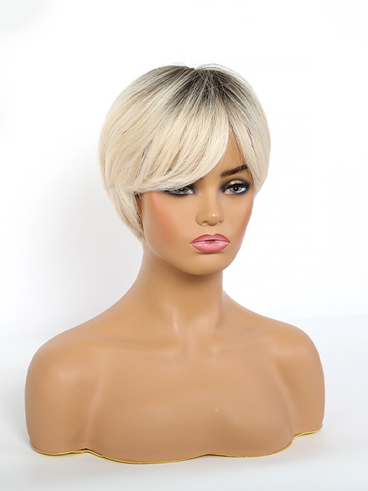 Softly Short Layers Straight Synthetic Wigs With Bangs By imwigs®