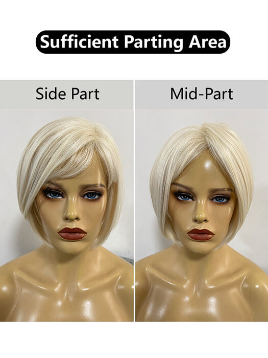 Short Bob Straight Light Blonde Synthetic Wig By imwigs®