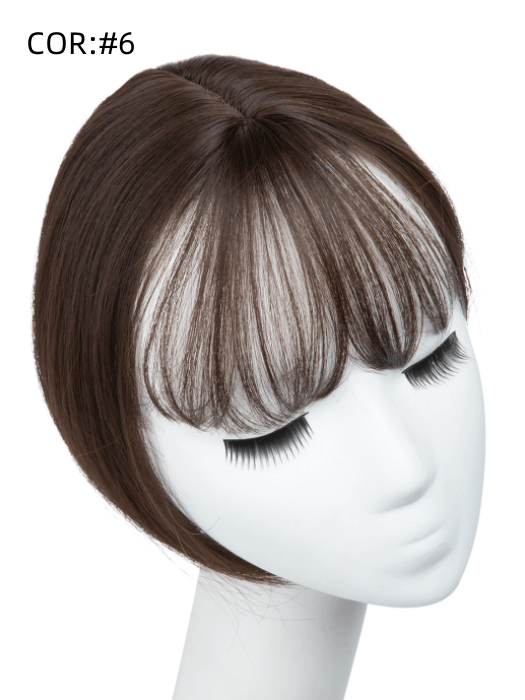 Short Heat-stylable Straight Synthetic Toppers With  Bangs By imwigs®