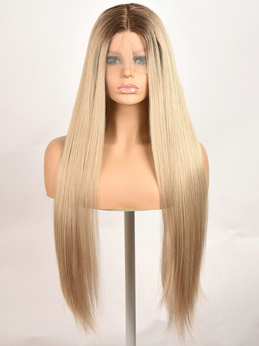 Sleek Long Straight Lace Front Synthetic Wigs By imwigs®