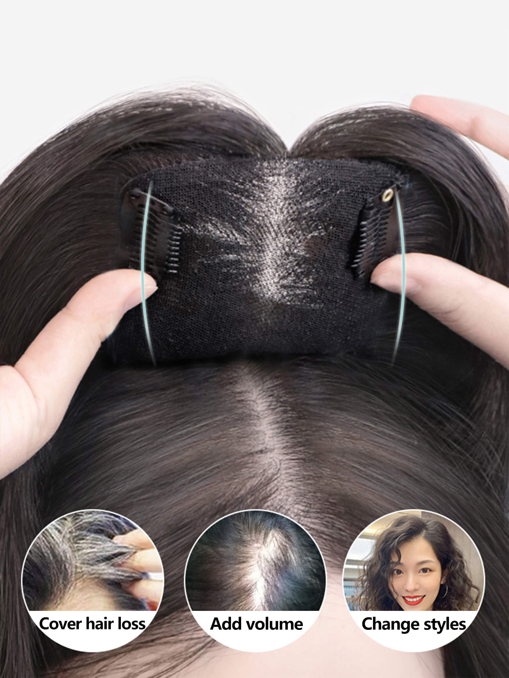 Loose Wavy Human Hair Toppers By imwigs®
