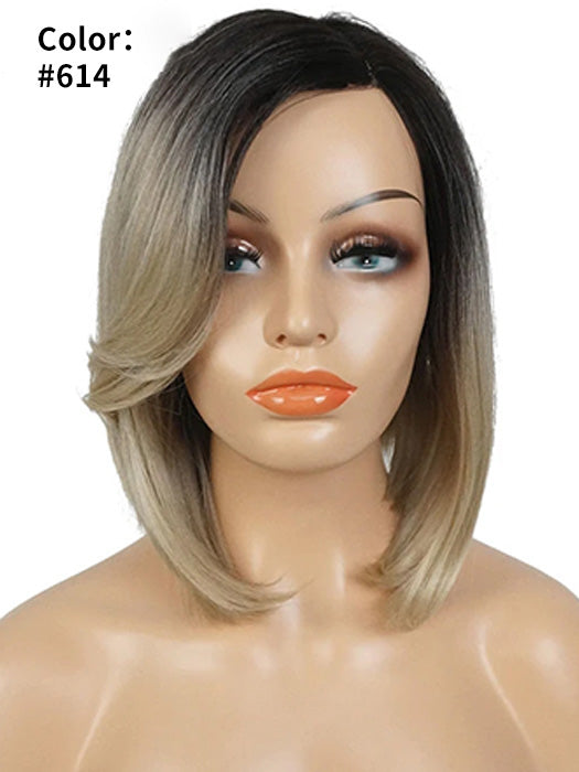 Side Part Middle Length Lace Part Synthetic Wigs With Roots