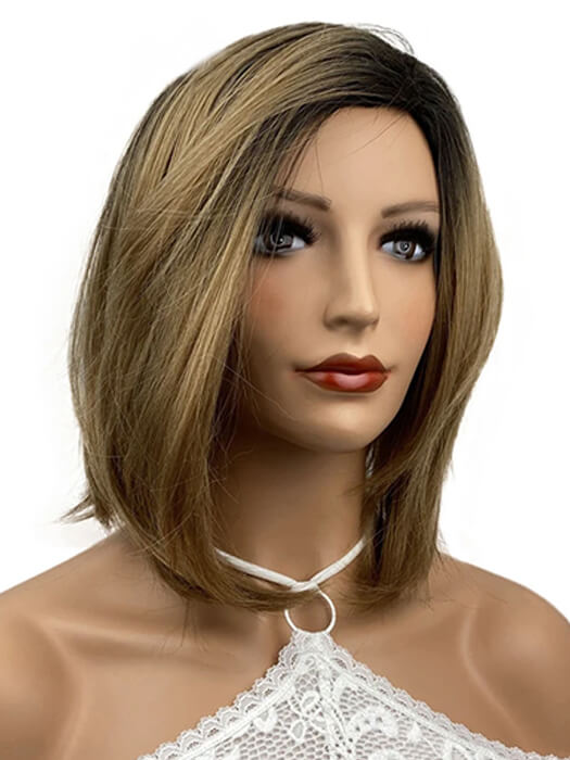 Elegant Straight Bob Rooted Synthetic Wig By imwigs®