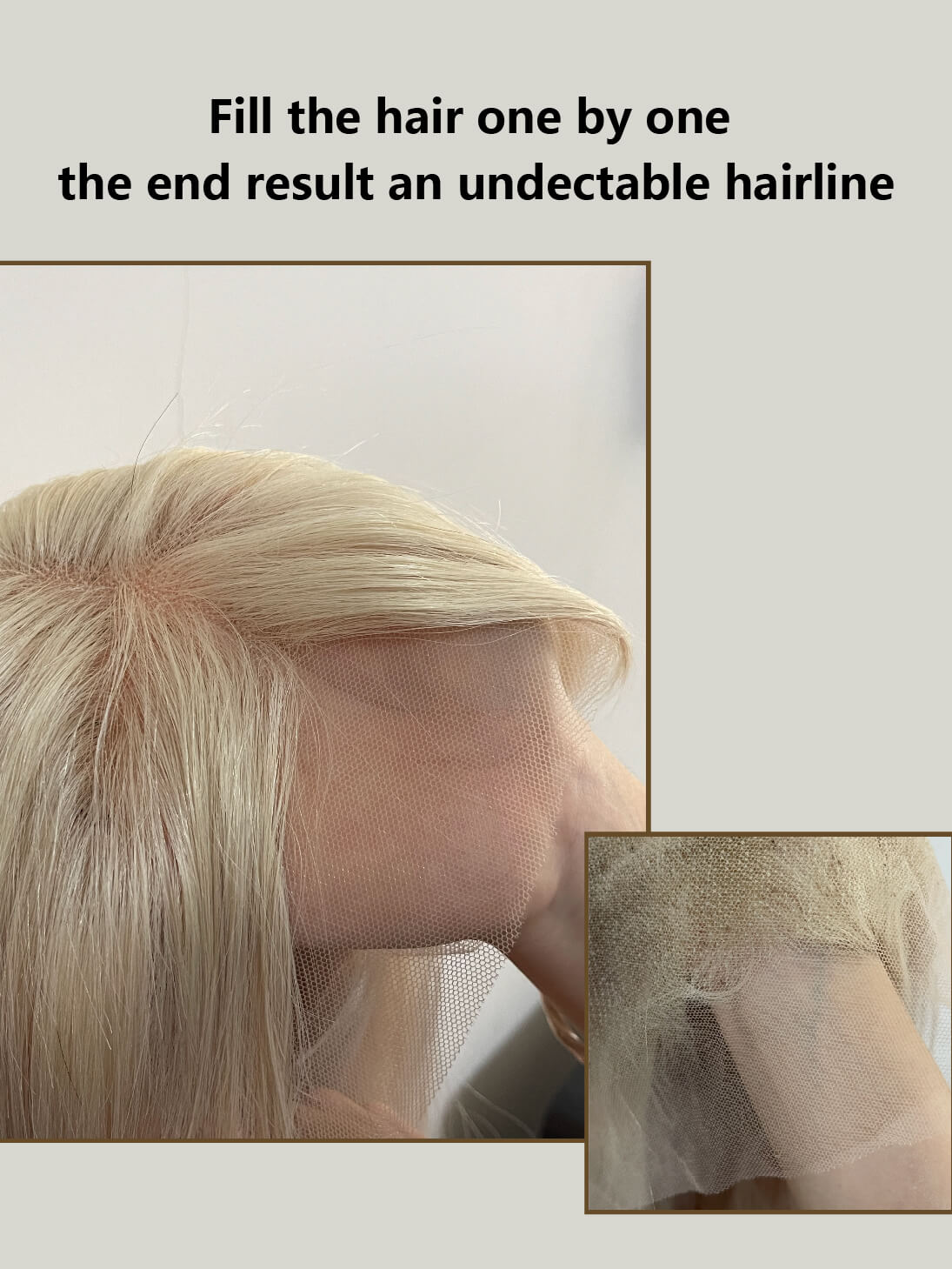 Perruques de cheveux humains avant de lacet longues et droites Carrie avec frange par imwigs®