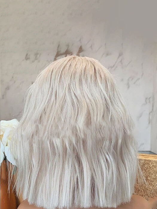 Platinum Blonde Wavy Wigs Lace Front Synthetic Wigs By imwigs®