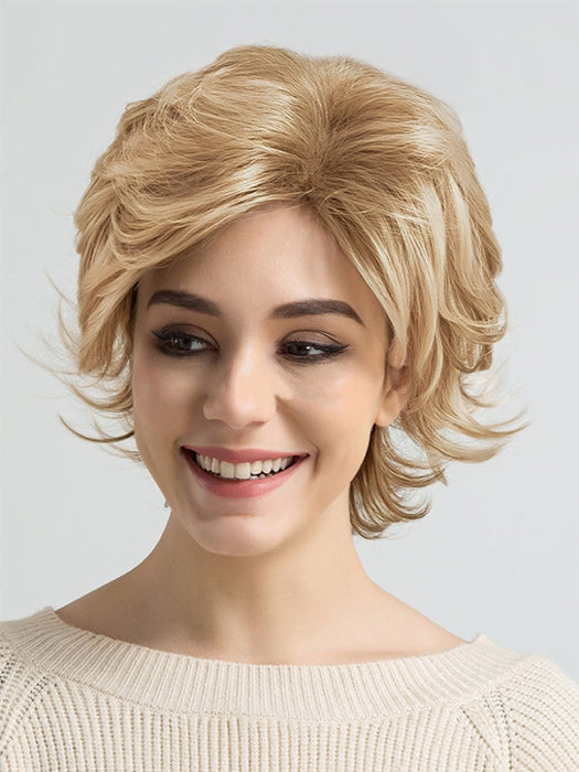 Fluffy Mid-length Layered Wavy Synthetic Wig (12 Inch) By imwigs®