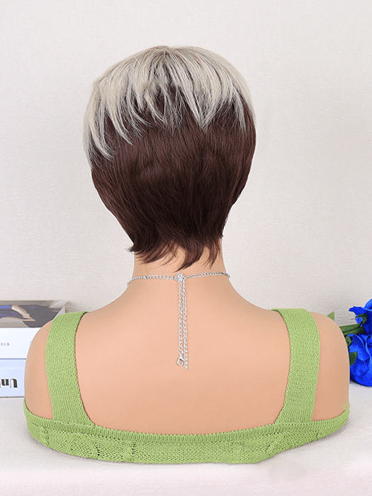 Pixie Cut Short Gray Synthetic Wigs By imwigs®