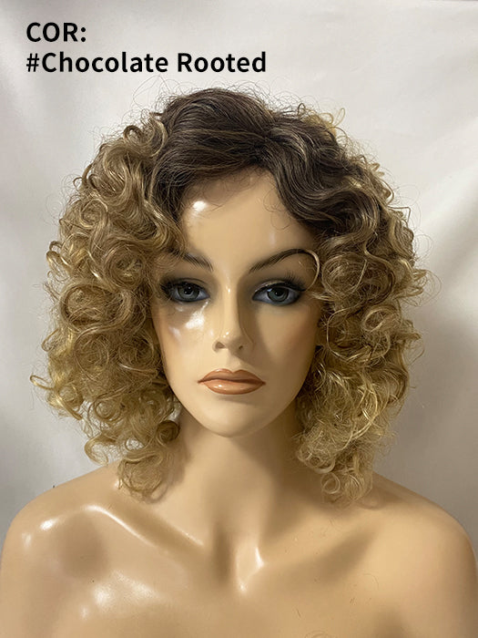 Mid-length Curly Rooted Wigs Synthetic Wigs By imwigs®
