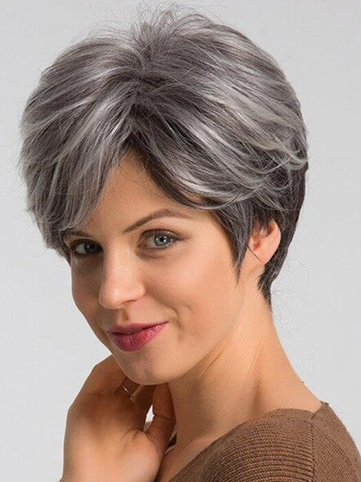 Pixie Short Spiky Wigs Layered Straight Synthetic Blend Human Hair Wigs By imwigs®