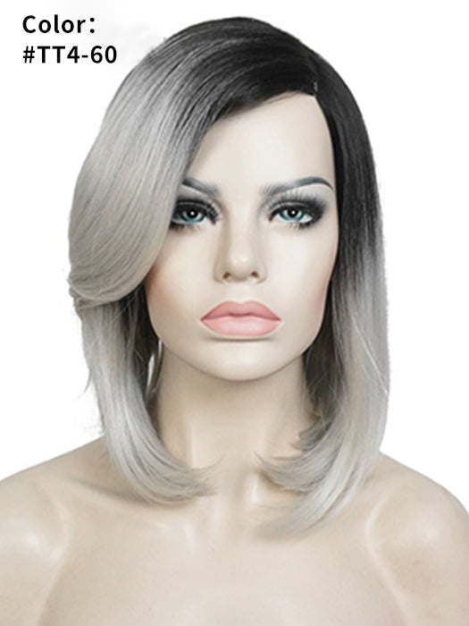Side Part Middle Length Lace Part Synthetic Wigs With Roots By imwigs®