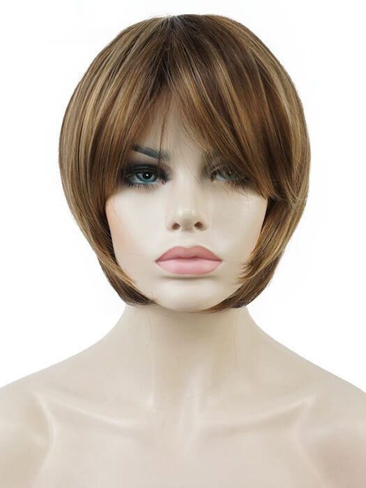 Fantasy Short Layered Bob With Rooted Synthetic Wig By imwigs®