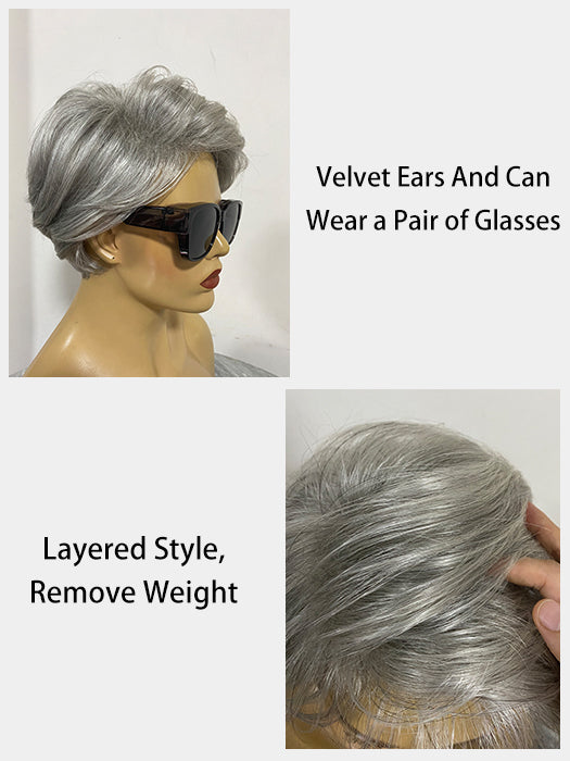 Short Cut Straight Capless Synthetic Wigs With Bangs By imwigs®