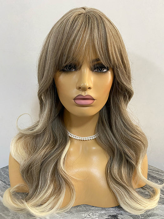 Lovely Long Wavy Synthetic Wig With Full Bangs By imwigs®