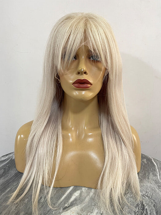 Carrie Long Straight Lace Front Human Hair Wigs With Bangs By imwigs®