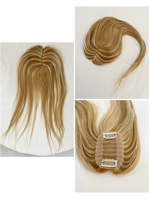 Fabulous Wavy Blonde Human Hair Topper (Mono Top) By imwigs®