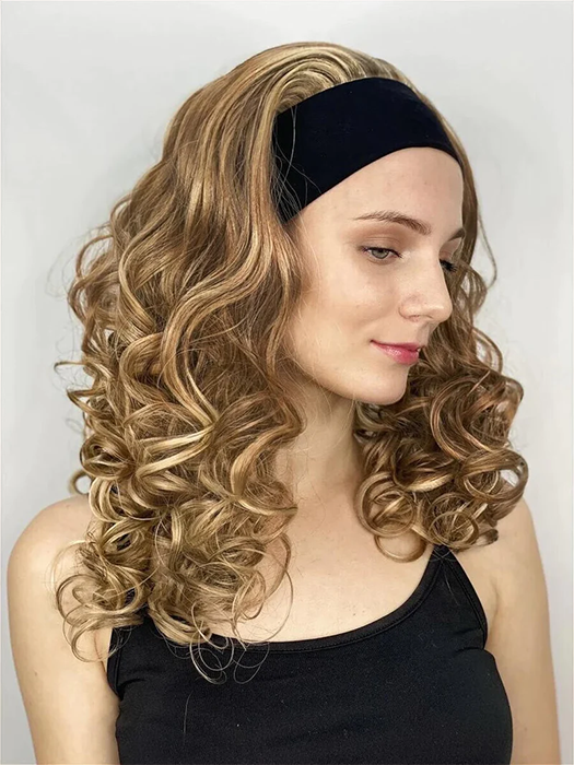 Embrace Long Curly Layered Headband Synthetic Wigs By imwigs®
