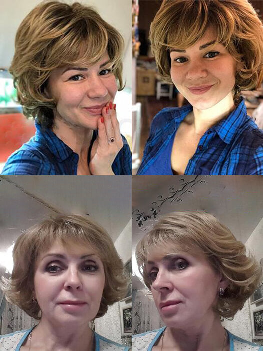 Layered Bob Wigs Synthetic Wigs With Roots By imwigs®