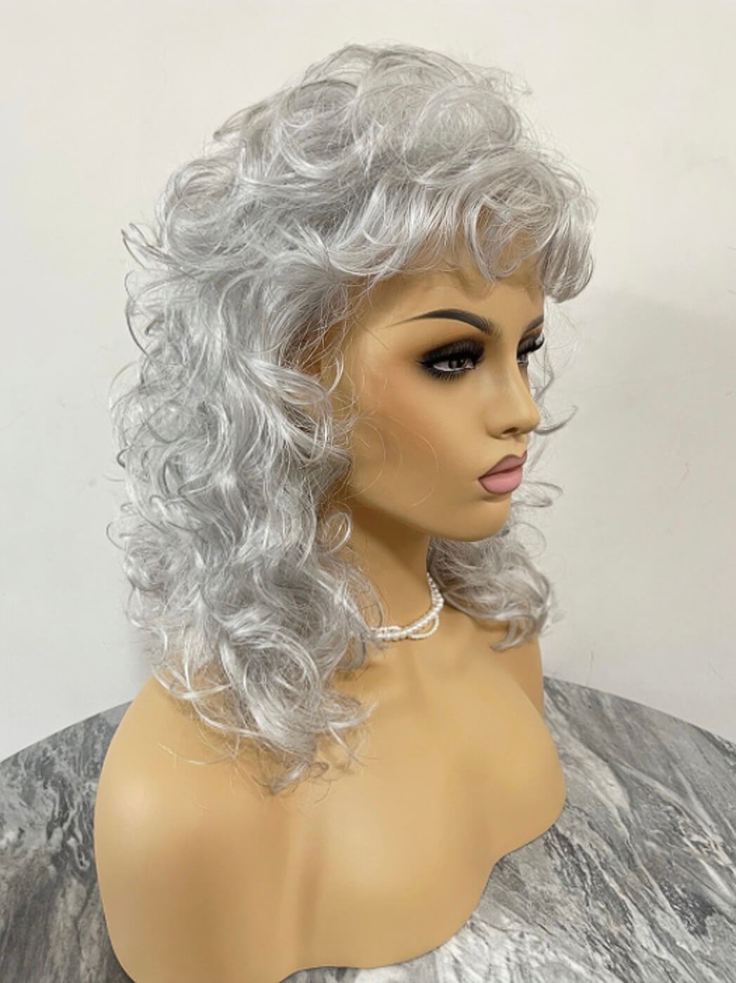 Pemela Gray Wigs Long Curly Synthetic Wigs By imwigs®