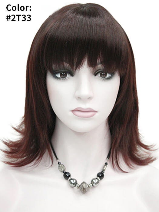 Natural Mid-Part Layered Straight Synthetic Wigs With Bangs By imwigs®